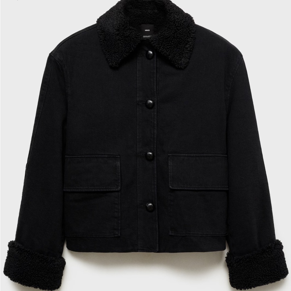 🔥 MANGO Sherpa Collar Jacket